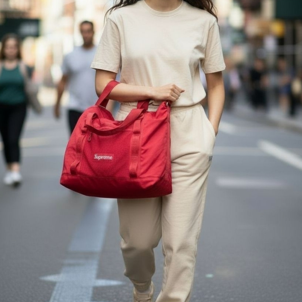 Supreme Vibrant Red Tote Bag